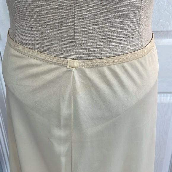 Vintage wonder maid non-cling half slip cream lace elastic waist slit women’s S - Picture 6 of 11